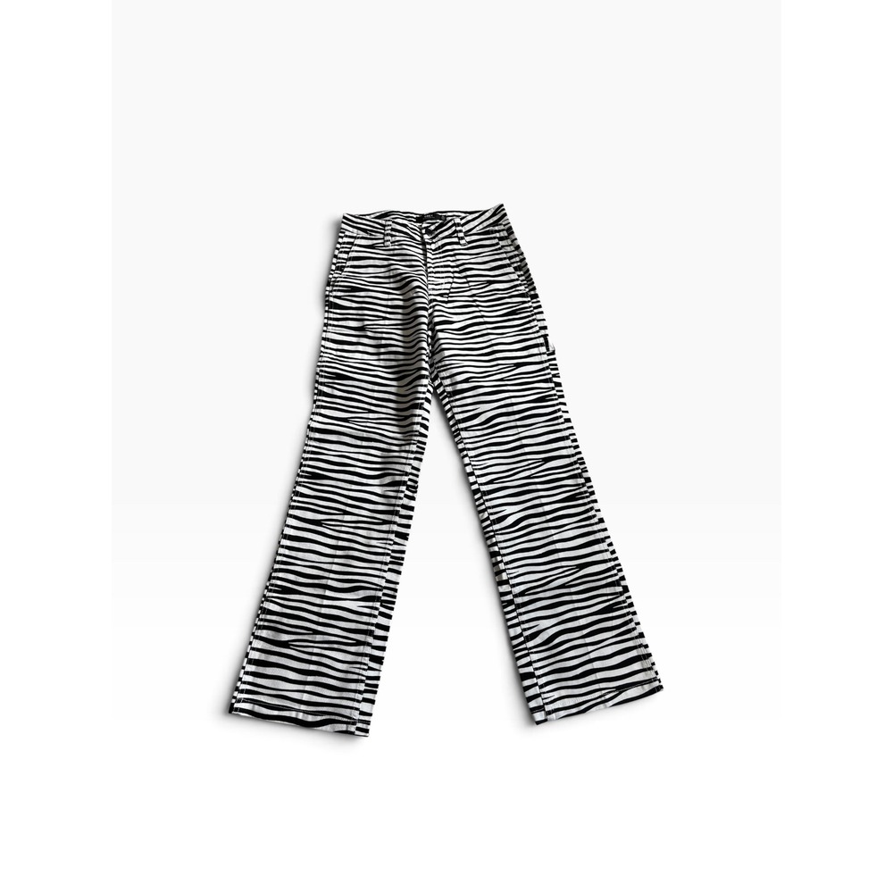Obey Slacker Pant 24 White Multi Zebra Print Relaxed Streetwear Pants